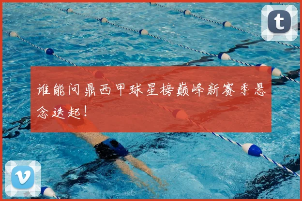 谁能问鼎西甲球星榜巅峰新赛季悬念迭起!