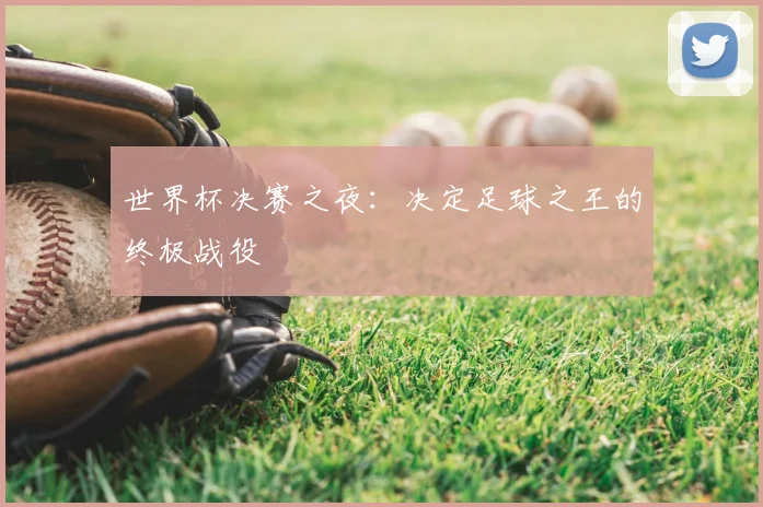 世界杯决赛之夜:决定足球之王的终极战役